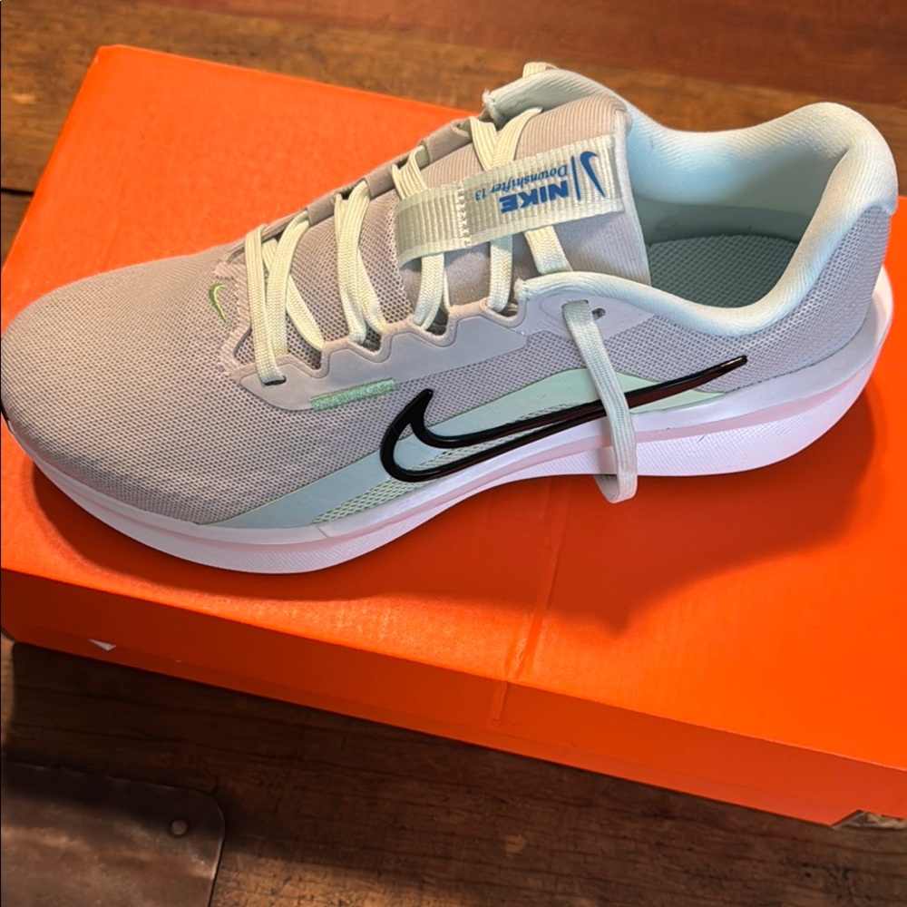 Nike Light Gray and White Sneakers